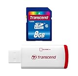 Transcend 8 GB Class 6 SDHC Flash Memory Card with USB Card Reader TS8GSDHC ....