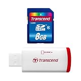 Transcend 8 GB Class 6 SDHC Flash Memory Card with USB Card Reader TS8GSDHC6-P2