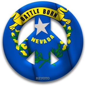 Peace Symbol Removable Sticker of Nevada