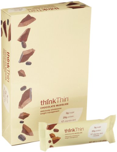 thinkThin Chocolate Mudslide, 2.1-Ounce Bar (Pack of 10)