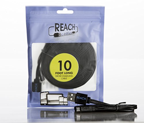10 Foot Droid Charging Cable For Motorola, LG, Samsung, HTC, Kindle, - This EXTRA LONG Droid Cord Is 10 Foot Long, Braided Fabric & Is Guaranteed To Be More Durable Than Standard Droid Charging Cables.