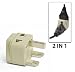 LiteFuze Grounded Universal 2 in 1 Plug Adapter Type G for UK, Hong Kong, Singapore & more - High Quality - CE Certified - RoHS Compliant WP-G-GN