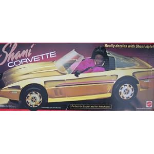 Click here to buy Barbie SHANI CORVETTE Gold Convertible Vehicle - Perfect For Barbie Doll and Friends!...