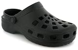 Mens Black Slip On Summer Mule With Strap – Black – UK 10