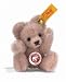 Classic Pink Mohair Mini Steiff Teddy Bear stands just over 3" tall: Color is Old Rose Pink