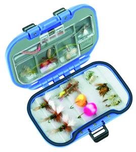 Flambeau Tackle Blue Ribbon Mini Fly Box (Blue - 3.5x2.5x1.25-Inch)