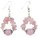 Handmade Pink Rose Quartz & Antiqued Silver Beaded Earrings
