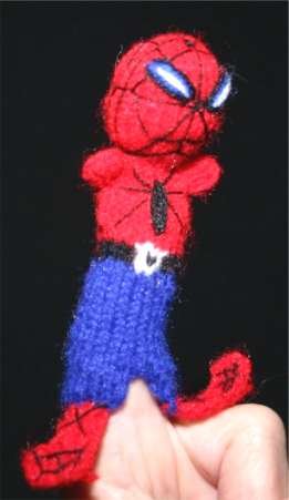 Childrens Toyshop  Toys : Finger Puppet Educational Toy Hand Knit Soft Wool FP_SPIDERMAN
