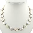EXP Handmade Mother Of Pearl & Silver Necklace