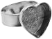Amate Studios Base Elements Adjustable Heart Ring Base, 1/Pkg, Silver Overlay, 16-1/2-Millimeters-by-14-Millimeters