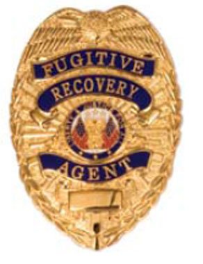 Fugitive Recovery Agent Breast Badge - with Full color liberty & justice seal