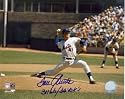 Tom Seaver Autographed/Hand Signed New York Mets 8x10 Photo (White Jersey Pitching) with 311 W's and 3640 K's Inscriptions