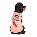 Blueberry Pet Cherry Soda Candy Cotton Dog Tank Top Shirt in Light Coral, Back Length 12