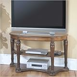 50" Rounded TV Stand in Warm Pecan
