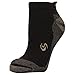 Aetrex Copper Athletic Low Cut Sock, Black, Large