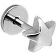 16 Gauge Stainless Steel Star Labret Monroe Tragus