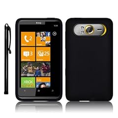 HTC HD7 SILIKON SKIN CASE SCHUTZHUELLE IN SCHWARZ + STYLUS STIFT