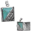 Silver Cubic Zirconia Locket Pendants, Size: 23mm