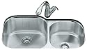 KOHLER K-3356-NA Undertone Extra-Large/Medium Undercounter Kitchen Sink