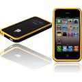 Twins 2Color Bumper f�r iPhone 4, gelb-schwarz Zweifarbiger Schutzrahmen aus flexiblem Kunststoff Apple iPhone 4 Tasche, Handytasche, Etui, Case, Holster, Ledertasche