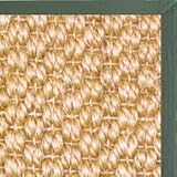 Sunshine Sisal Rug with Forest Green Wide Canvas Binding - 2x3 Sunshine Sisal Rug with Forest Green Wide Canvas Binding - 2x3
