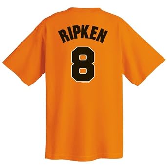 Cal Ripken Baltimore Orioles Cooperstown Name and Number T-Shirt,Orange (Large) Cal Ripken Baltimore Orioles Cooperstown Name and Number T-Shirt,Orange (Large)