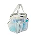 White Mesh Shower Caddy Tote - Portable, Quick Dry, Hanging Toiletries, Cosmetics and Bath Products Organizer - 7 Pockets - by Honey-Can-Do
