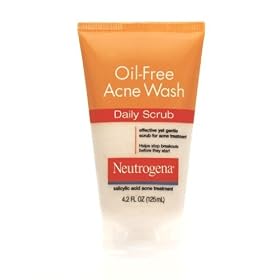 Neutrogena Oil Free Acne Wash Daily Scrub, 4.2-Ounce Tubes (Pack of 3)
