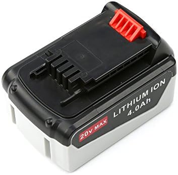 ForceAtt LB2X4020 20V 4.0Ah 80Wh Lithium-Ion Replacement Cordless Power Tool Battery for BLACK&amp;DECKER LB20 LBX20 LBXR20(Black-White)