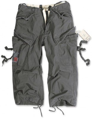 Engineer Vintage 3/4-Pants -schwarz- Größe: XS-XXL #1231#