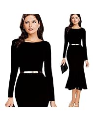 Sexy Vintage Long Sleeves Fall Winter Cocktail Club Dress/Bridesmaid Dress/Wedding Dress 