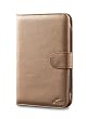 Acase Classic Kindle 3 (Latest Generation) Leather Case (Metallic Gold) with Screen Protector Film Clear (Invisible)