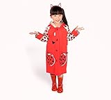 (ヘラサ)Herasa　レインコート　子供　カッパ　可愛い動物　女の子　男の子　ランドセル対応　ふかふかのバイザー付き　小学生 (XXL, 赤)