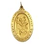 14k Yellow Gold Oval St. Christopher Medal on 18" Chain