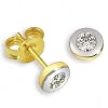 Goldmaid Damen-Ohrstecker 585 Bi Color Gold 2 Brillanten 0,10ctSo O485WG