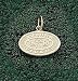 Anderson Jewelry Auburn Tigers Tiger Eye Logo 3/8 Gold Charm