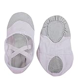 SODIAL(R) Canvas Ballet Dance Shoes Slippers for Kids UK Size 10 (6 2/3 Inches)