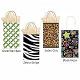 Party Bag - Black Zebra Striped (1) Party Supplies
