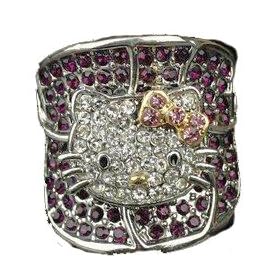 Hello Kitty Purple Crystalring by Jersey Bling ships with FREE gift &amp; original box: Jewelry