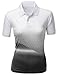 Womens Cool Max Fabric Sporty Design Printed Polo T-Shirt Black XXXL