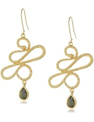 Green Cubic Zirconia Serpentine Drop Earrings