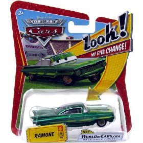 Disney / Pixar CARS Movie 1:55 Die Cast Car with Lenticular Eyes Series 1 Green Ramone