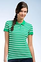 Short Sleeve Stretch Pique Bi-Color Striped Polo