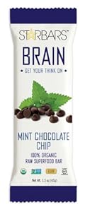 Starbars Brain Bar, Mint Chocolate Chip, 12 Count (Pack of 12)
