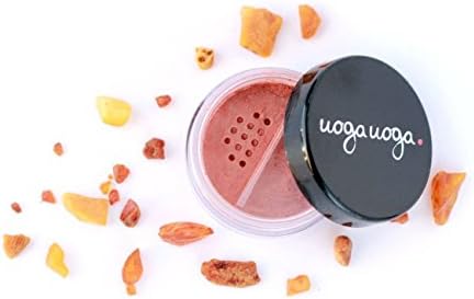 Uoga Uoga - Dawn On Mars - Natural Blush Powder With Amber. Intense, Cold Rose Shade