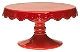 Signature Now  Then 9-inch Cake Stand, Red Pepper