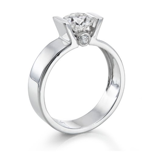 Diamond Engagement Ring in Platinum – Certified, Round, 1.18 Carat, F Color, SI1 Clarity