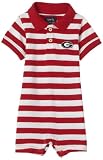 Garb NCAA Georgia Bulldogs  Hunter Infant Striped Polo Romper