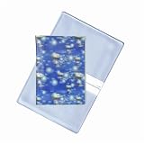 Lenticular Business Card Holder with two pockets: Size 3x4-1/4 closed, , Blue