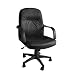 "Bowen" Leather Executive Office Chair w/ Black Base & Gas Lift & Tilt w/ Lumbar Support